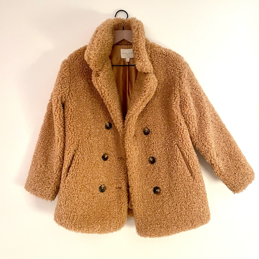 Chelsea & Violet Tan Sherpa Jacket